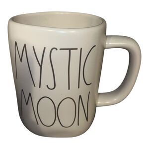 Rae Dunn MYSTIC MOON Coffee Tea Mug Cup 18 Oz Ceramic Beige Gold Celestial